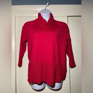 Cyrus Women's Red Cowl Neck Sweater Size 1X